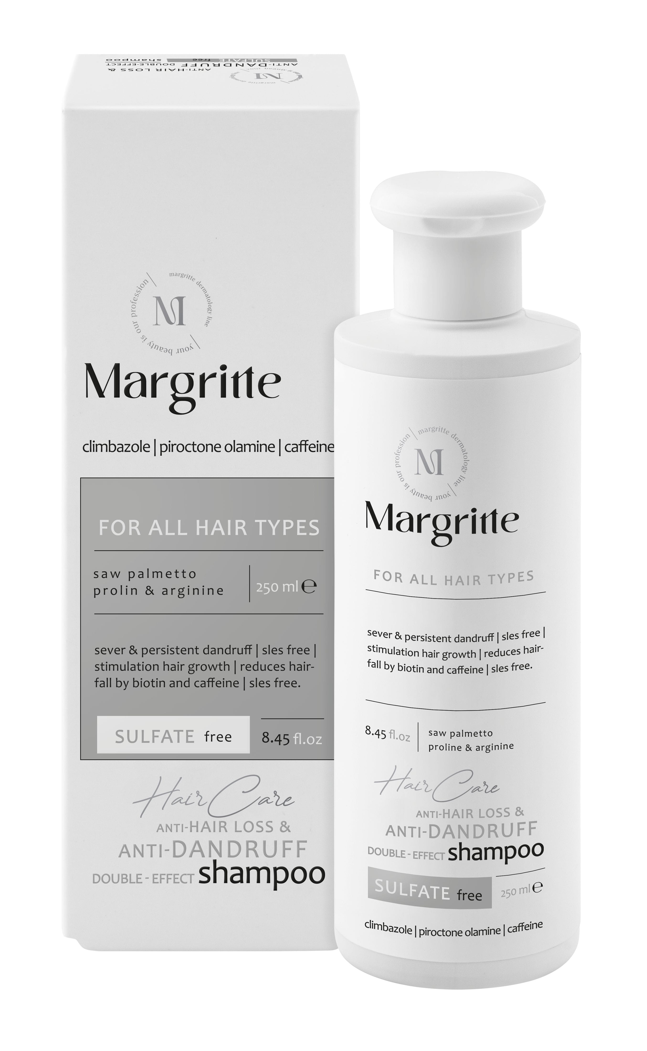15fd350d-ce8a-458d-b5c8-a8e4717d54f7.jpg شامپو تقویتی ضد شوره Sulfat Free مارگریت | حجم 250 میلی لیتر - Image 1