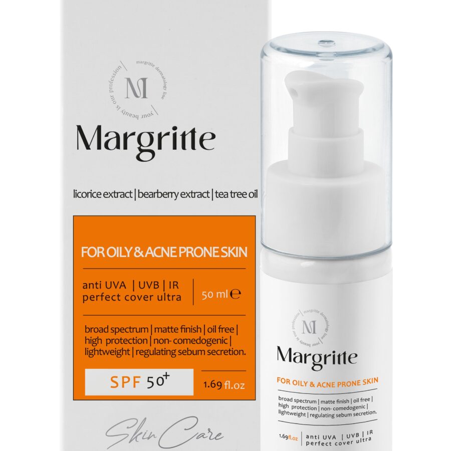 کرم ضدآفتاب و روشن کننده مارگریت | SPF 50+ | حجم 50 میلی لیتر | بژ طبیعی