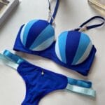 ست لباس زیر | ابری دکلته | آبرنگی | آبی