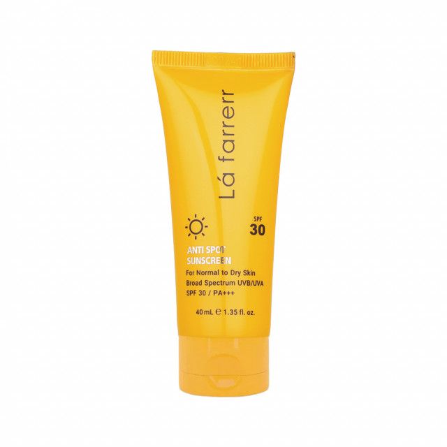 کرم ضد آفتاب و ضد لک SPF30 لافارر | مناسب پوست خشک و معمولی | حجم 40 میلی لیتر | بی رنگ