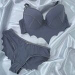 ست لباس زیر | اسفنجی فنردار | طوسی