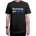 تیشرت برنامه نویسی طرح running on gpt4