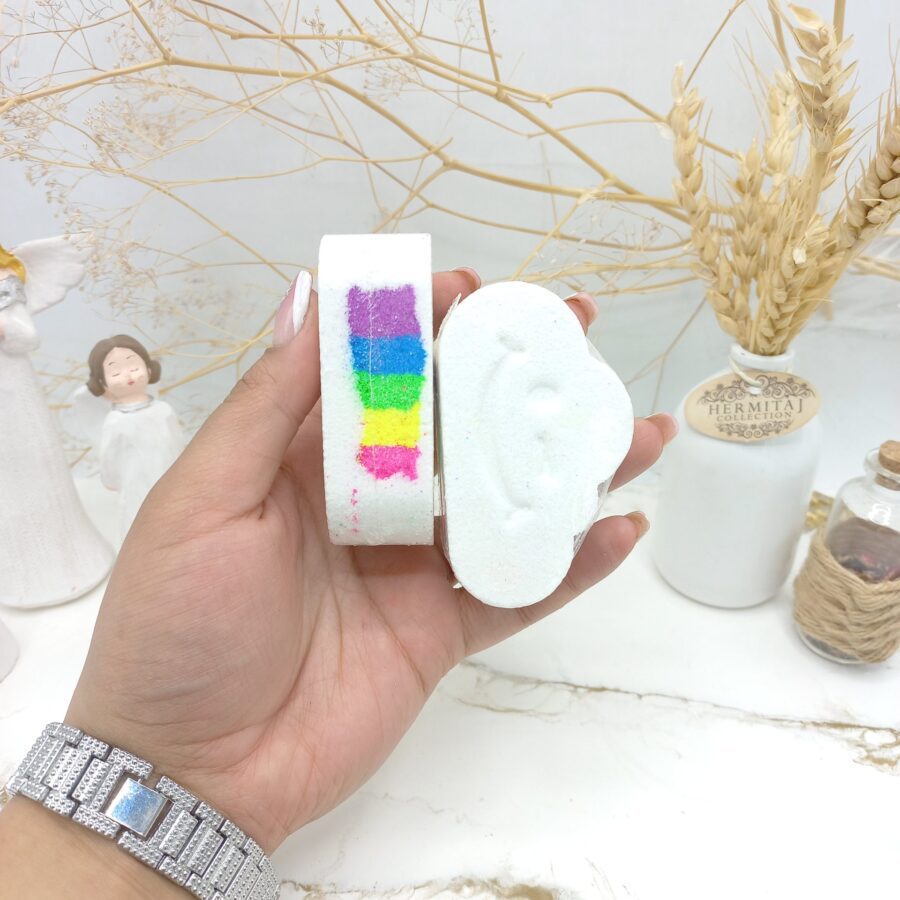 کوکتل طرح ابر رنگین کمان 80 گرم فوق العاده با کیفیت با جوشش بالا (طرح لبخند)