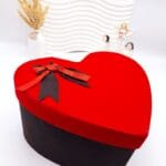 باکس قلبی پاپیون دار سایز بزرگ