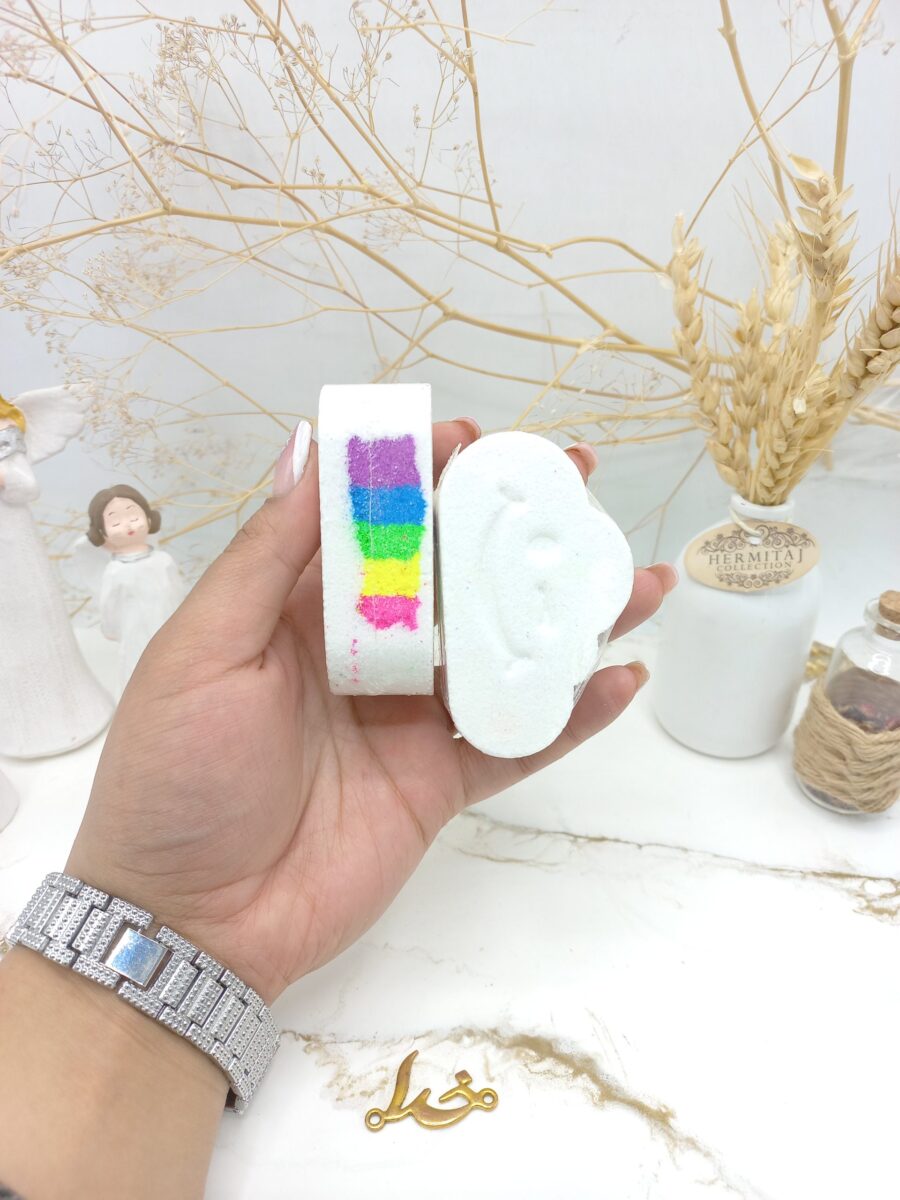 کوکتل طرح ابر رنگین کمان 80 گرم فوق العاده با کیفیت با جوشش بالا (طرح لبخند) - Image 1