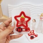 گیره سر طرح ستاره قرمز و گل