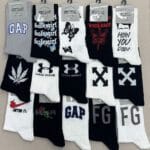 جوراب ساقدار طرح نوشته