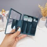 ست براش باکس دار 5 تیکه صورتی آینه دار رنگ سبز