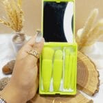 ست براش باکس دار 6 تیکه سبز فسفری