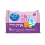 دستمال مرطوب بهداشتی دافی مدل لیدیز - بسته 20 عددی