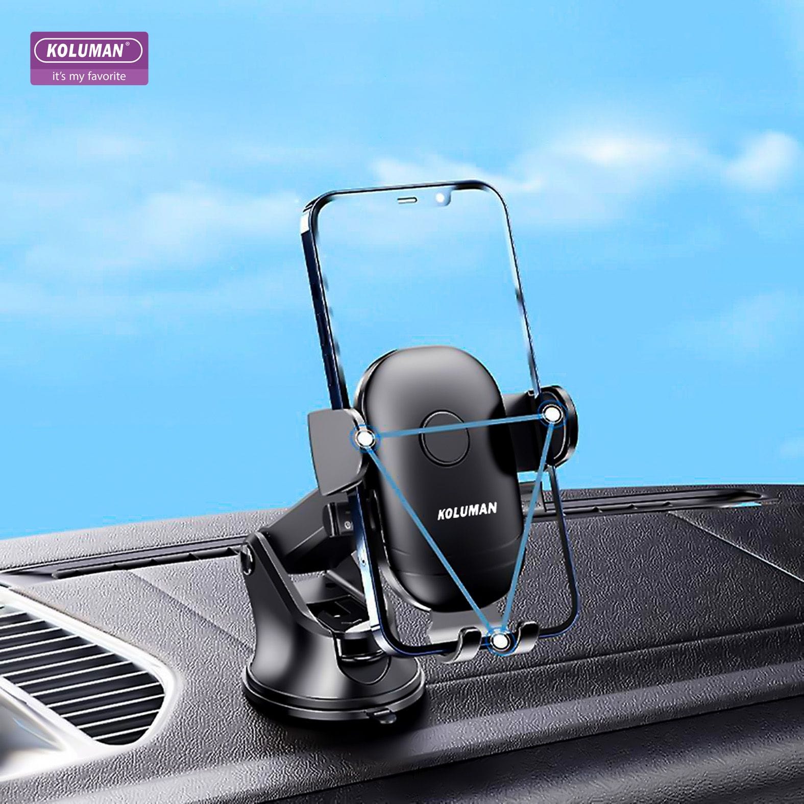 9d28ba27-a95f-42e8-833e-f8b453ddfe41 پایه نگهدارنده گوشی موبایل کلومن مدل K-HD034 مشکی گارانتی اصالت و سلامت فیزیکی کالا - Image 1