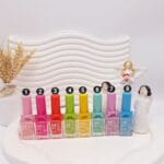 لاک ناخن طرح پاپیون پینک کی