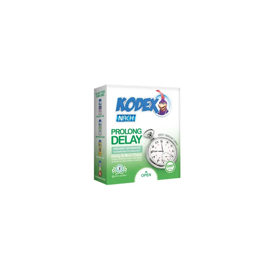 کاندوم کدکس مدل Prolong Delay بسته 3 عددی - Image 1