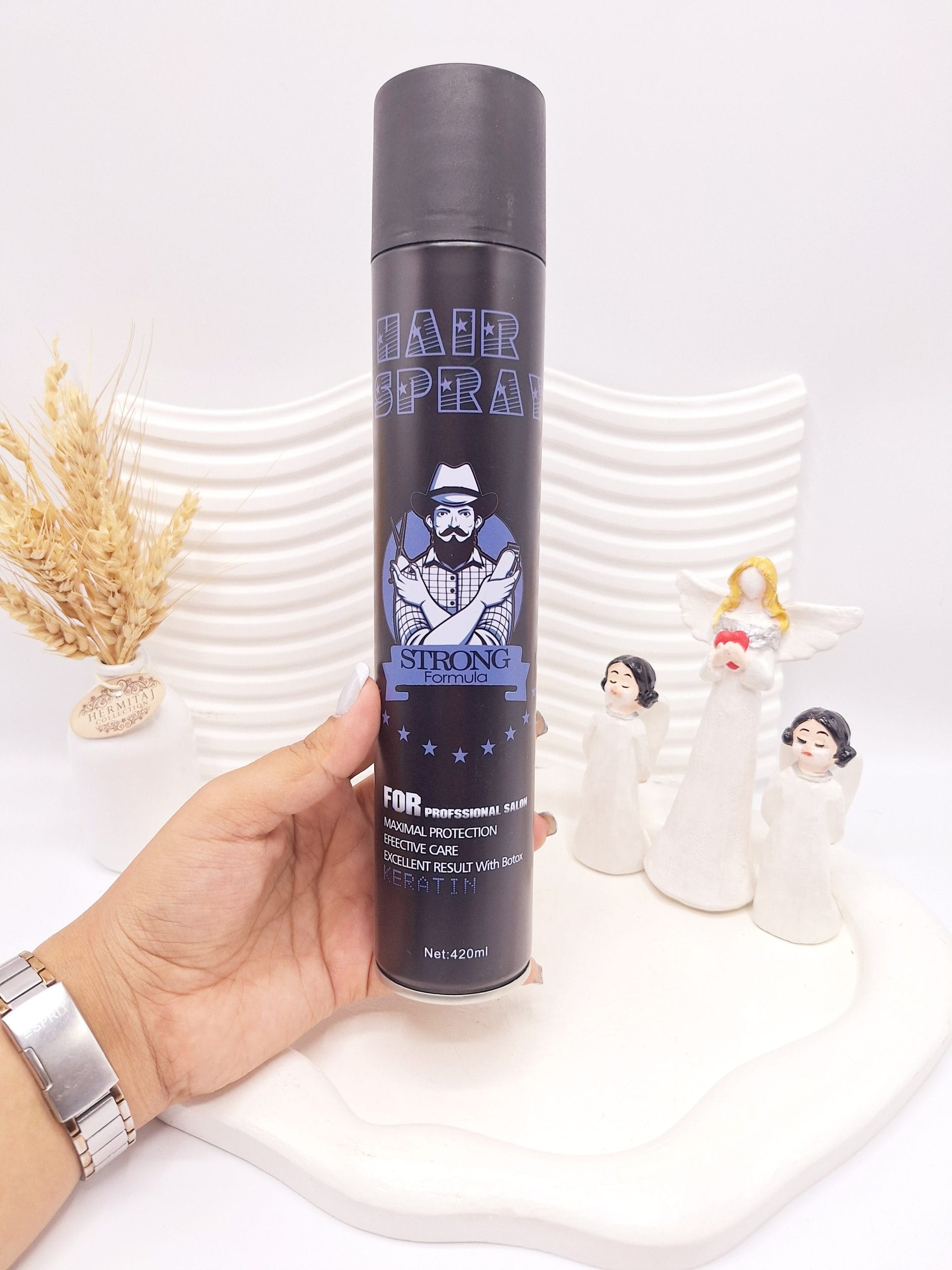 ۲۰۲۵۰۸۱۲_۱۱۲۵۱۸-scaled تافت مو مردانه HAIR SPRAY مدل STRONG Formula حجم 420 میل کد 7903 - Image 1