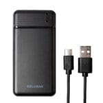 پاوربانک کلومن مدل KP-017 ظرفیت 20000 میلی آمپر ساعت به همراه کابل MICROUSB / USB-C/ لایتنینگ مشکی گارانتی 12 ماهه تکنوپاز