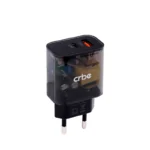 شارژر دیواری 20 وات کربی مدل CR-R105 مشکی گارانتی 12 ماهه تکنوپاز