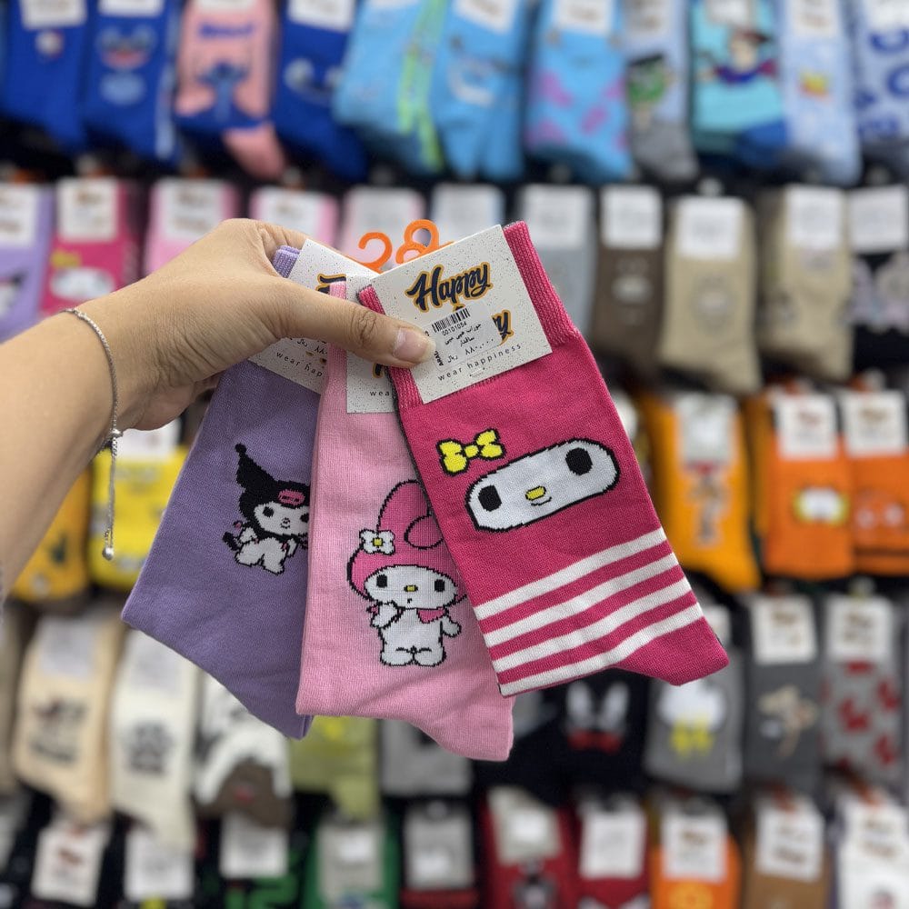 جوراب-ملودی-و-کرومی جوراب ساقدار هپی مپی طرح ملودی و کرومی - Image 1