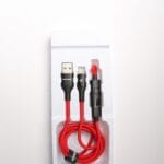 کابل تبدیل USB به USB-C کلومن مدل KD-L66 طول 1 متر قرمز