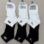 جوراب مچی آپتیمیست گلدوزی سفید و مشکی