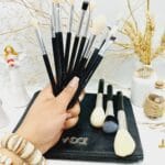 ست براش مشکی اصل 15 عددی لاکچری زووا با کیف چرمی ZOEVA (کیف مشکی)