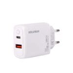 شارژر دیواری 25 وات کلومن مدل KC-H115 سفید گارانتی 12 ماهه تکنوپاز