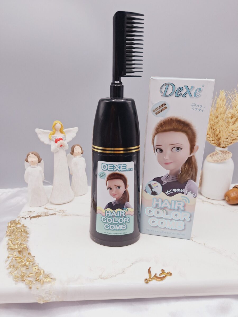 شانه رنگ مو رنگ قهوه ای طلایی برند دکسی Dexe کد 4825 - Image 1
