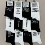 جوراب ساقدار نوشته دار