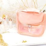 کیف آرایشی واشبگ بیضی صورتی سایز بزرگ WASHBAG