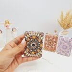 آینه دو طرفه جیبی طرح نقوش سنتی