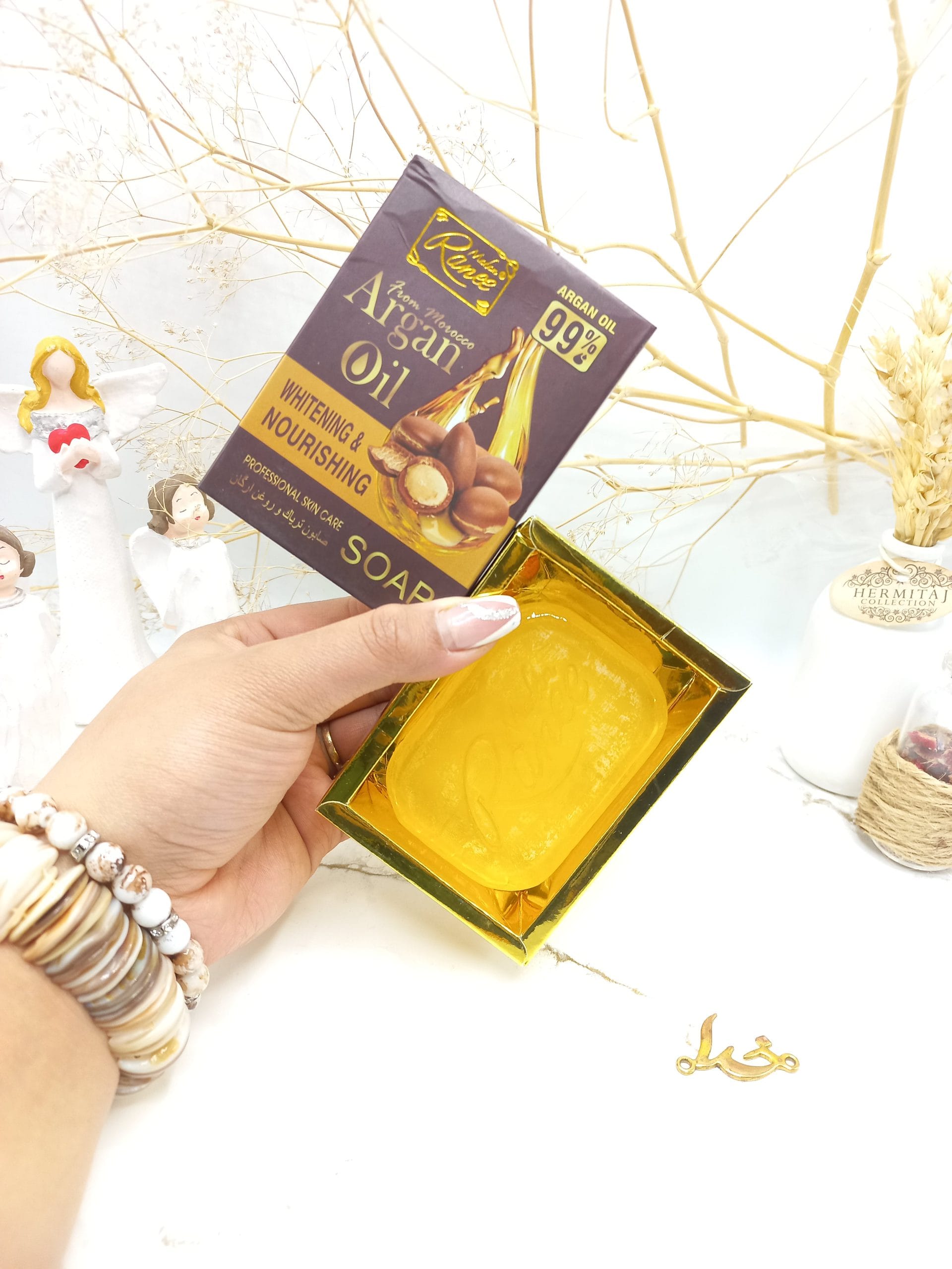 ۲۰۲۳۱۲۰۲_۰۹۵۹۰۱-scaled صابون سفید کننده و مغذی پوست هسته روغن آرگان مراکشی رانی Ranee کد 1675 - Image 1