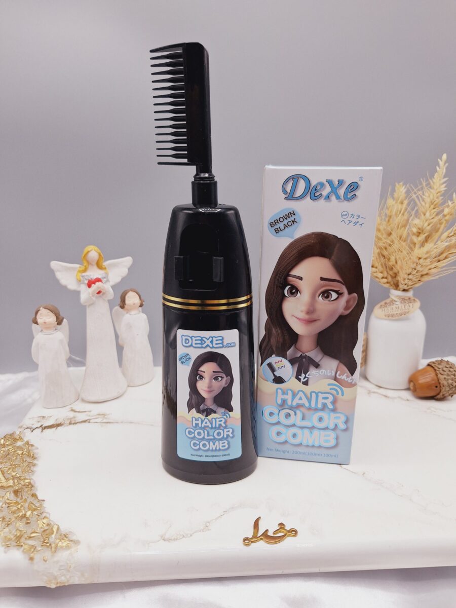 شانه رنگ مو قهوه‌ای تیره برند دکسی Dexe کد 4849 - تصویر 1
