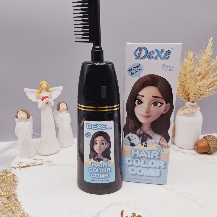 شانه رنگ مو قهوهای تیره برند دکسی Dexe کد 4849