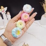 کوکتل پدیکور طرح گل پنبه همراه با شاین 20 گرم