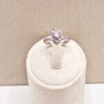 انگشتر تعهد حلقه نامزدی فول نگین قلبی فری سایز