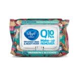 دستمال مرطوب پاک کننده آرایش دافی مدل Q10 طرح گل 2 50 عددی