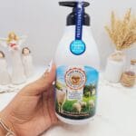 لوسیون بدن شیر گوسفند لانوین 550 میل روشن کننده و آبرسان برند Wokali کد 255