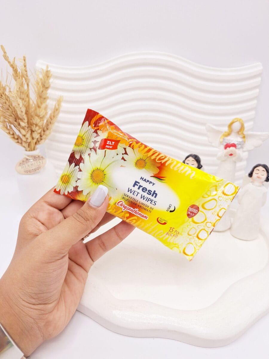 دستمال مرطوب اسانس میوه ای HAPPY Fresh WET WIPES 15 تایی کد 6273 - Image 1